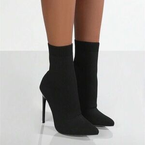 Black Women's Sock Ankle Boots
